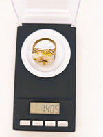 20.93ct 16to1 mine Octagon Gold Quartz Signet Ring