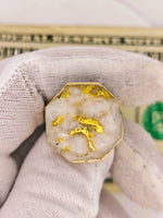 20.93ct 16to1 mine Octagon Gold Quartz Signet Ring