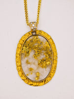 22K Nugget Gold Quartz Pendant