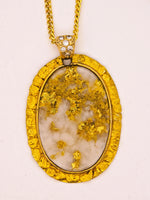 22K Nugget Gold Quartz Pendant