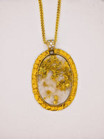 22K Nugget Gold Quartz Pendant