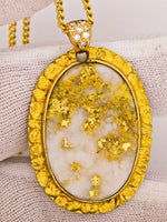 22K Nugget Gold Quartz Pendant