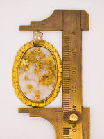 22K Nugget Gold Quartz Pendant