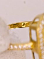 14K Gold in Quartz & Diamond Accent Ring