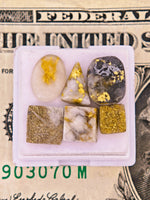 6 x Gold Quartz Cabochon Parcel - 21.80cts