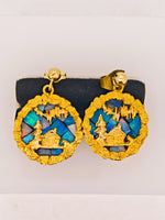 22K Alaskan Opal Nugget Earrings