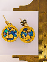 22K Alaskan Opal Nugget Earrings
