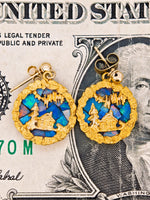 22K Alaskan Opal Nugget Earrings