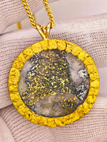 22K Alaskan Gold Quartz Nugget Pendant