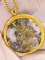 22K Alaskan Gold Quartz Nugget Pendant