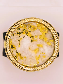9ct 16to1 Mine Round Gold Quartz Ring GRAIL