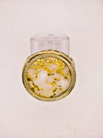 9ct 16to1 Mine Round Gold Quartz Ring GRAIL