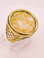 9ct 16to1 Mine Round Gold Quartz Ring GRAIL