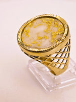 9ct 16to1 Mine Round Gold Quartz Ring GRAIL