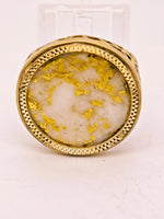 9ct 16to1 Mine Round Gold Quartz Ring GRAIL