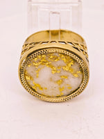 9ct 16to1 Mine Round Gold Quartz Ring GRAIL