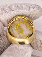 9ct 16to1 Mine Round Gold Quartz Ring GRAIL