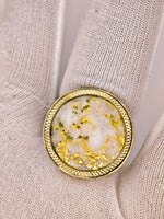 9ct 16to1 Mine Round Gold Quartz Ring GRAIL