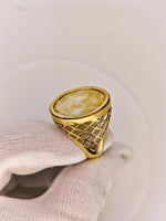 9ct 16to1 Mine Round Gold Quartz Ring GRAIL