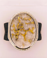 10K White Gold Quartz Signet Ring