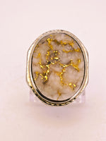 10K White Gold Quartz Signet Ring