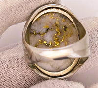 10K White Gold Quartz Signet Ring