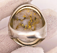 10K White Gold Quartz Signet Ring