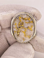 10K White Gold Quartz Signet Ring