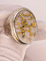 10K White Gold Quartz Signet Ring