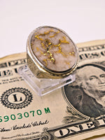 10K White Gold Quartz Signet Ring