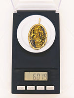 14k BLACK Gold Quartz Pendant RARE