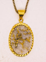 18K 16:1 mine Gold Quartz Pendant