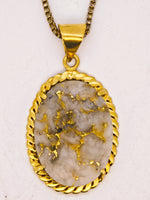 18K 16:1 mine Gold Quartz Pendant