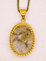 18K 16:1 mine Gold Quartz Pendant