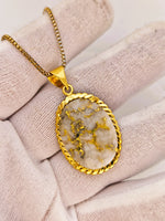 18K 16:1 mine Gold Quartz Pendant