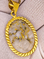 18K 16:1 mine Gold Quartz Pendant