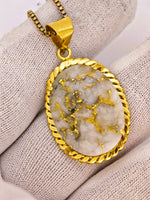 18K 16:1 mine Gold Quartz Pendant