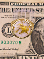 9ct 16to1 Mine Round Gold Quartz Ring GEM-Grade
