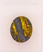 15.72ct Black Oval Gold Quartz Cabochon GRAIL