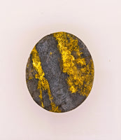 15.72ct Black Oval Gold Quartz Cabochon GRAIL