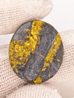 15.72ct Black Oval Gold Quartz Cabochon GRAIL