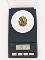 15.72ct Black Oval Gold Quartz Cabochon GRAIL