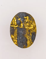 8.67ct Black Oval Gold Quartz Cabochon GRAIL