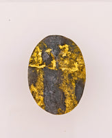 8.67ct Black Oval Gold Quartz Cabochon GRAIL