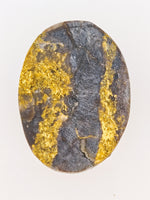 8.67ct Black Oval Gold Quartz Cabochon GRAIL
