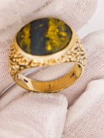 10K 11.20ct Black Gold in Quartz Ring