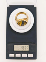 10K 11.20ct Black Gold in Quartz Ring