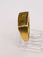 14K Vintage Black Gold Quartz Ring