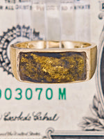 14K Vintage Black Gold Quartz Ring