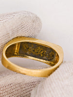 14K Vintage Black Gold Quartz Ring